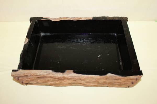 虫喰い水盤 木製長方形水盤 虫喰い水盤 木製長方形水盤 花瓶, 水盤, 園芸 | niguramu